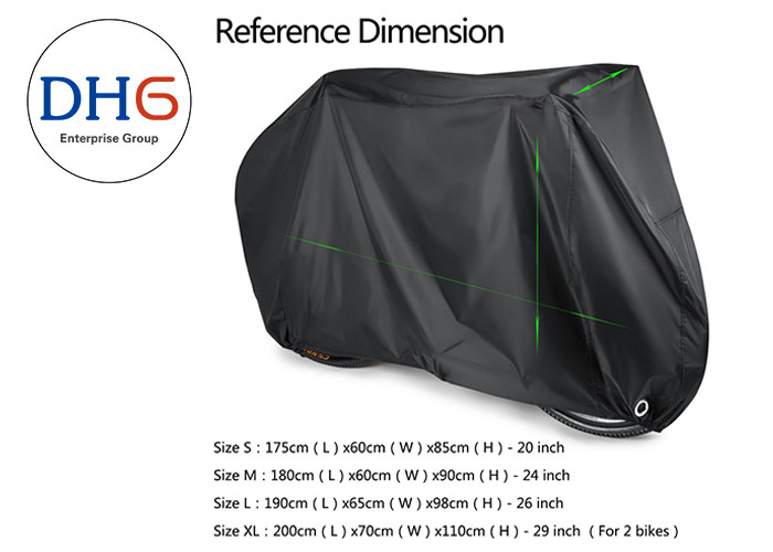 Motorcycle Bike Rain Cover , Mountain Bike Cover PU Coating S-XL Size