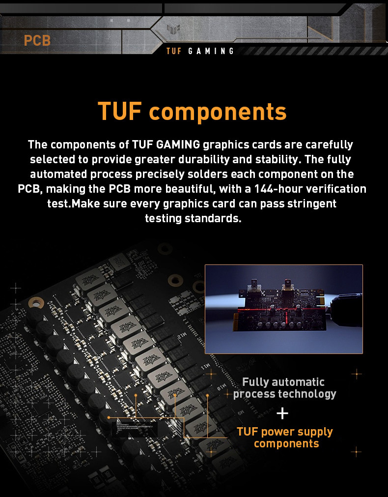ASUS NVIDIA TUF-RTX3070-O8G-V2-GAMING 256bit GDDR6 Desktop Graphics Card