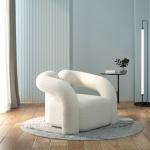 Nordic Single Living Room Chairs 1 Seat Fabric Lounge Sofa Chair