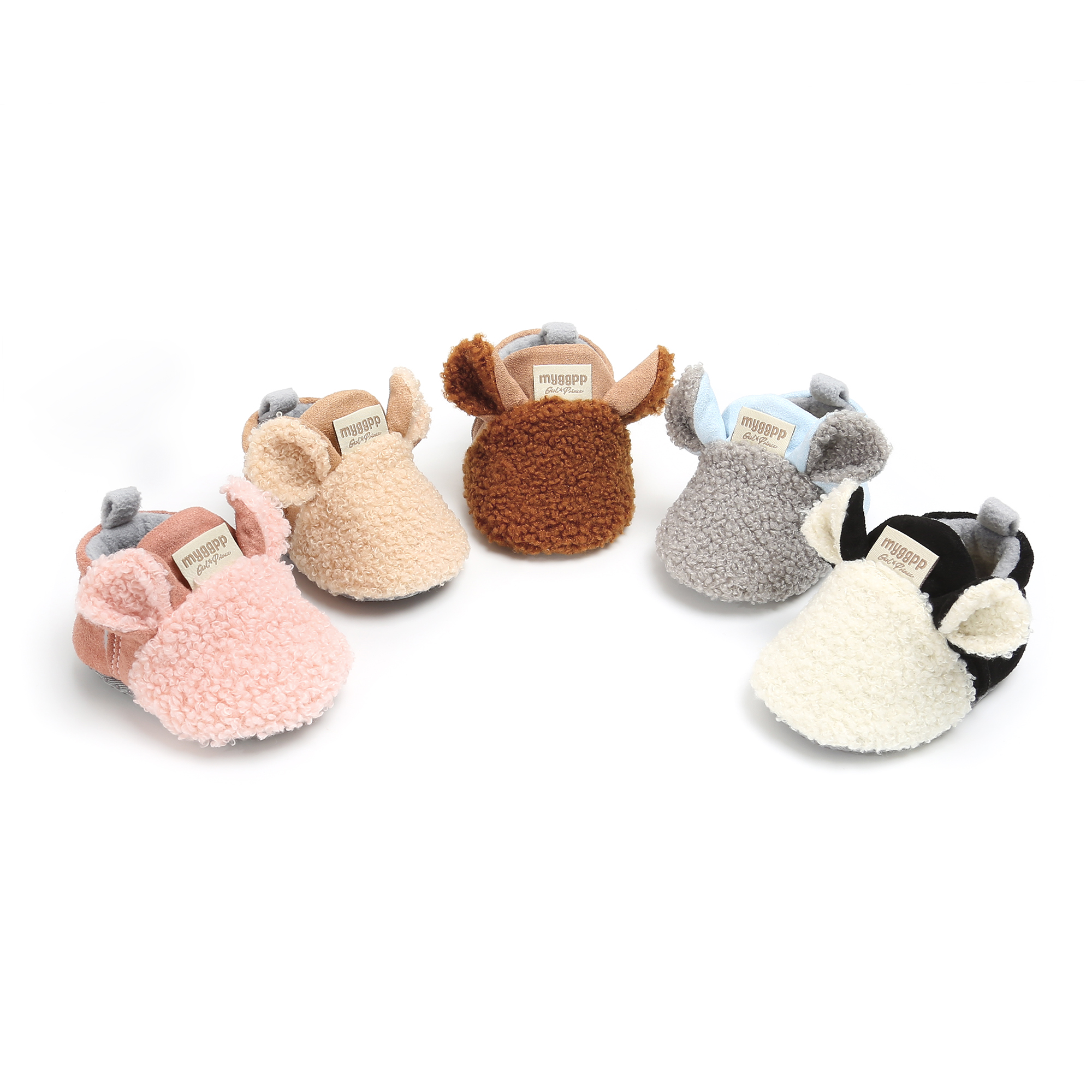 Newborn warm berber Fleececute animal Crawling shoes prewalk winter baby booties