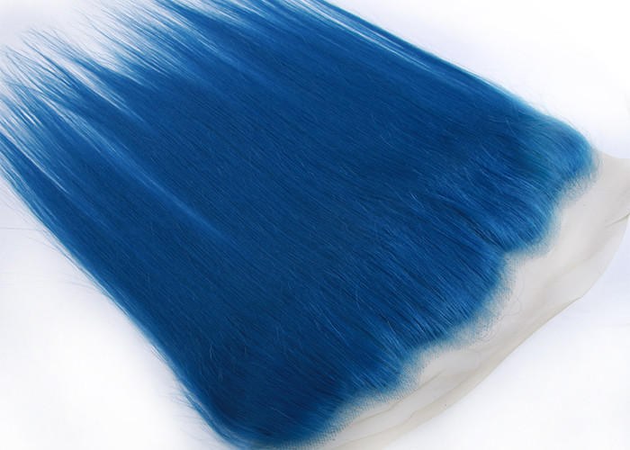 Dark Blue Human Hair Virgin Lace Frontal 16" AAAA Grade 70g-80g / Piece