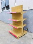 Stores Wood Grain Shelf Retails Gondola Rack Supermarket Shelf