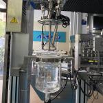 Single Phase Vacuum Emulsifying Mixer Machine Glass CE certification