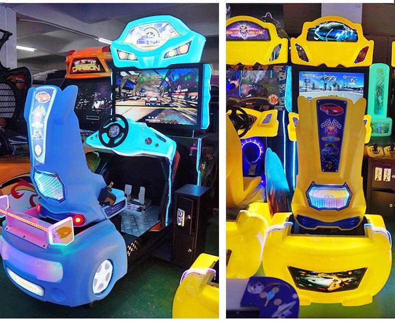 High End Yellow Color Car Simulator Arcade Game Machine English / Chinese Language