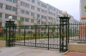 Quality Residential / Parks Wrought Iron Doors Swing Open Style Anti Rust Coating wholesale