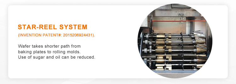 107 Baking Plates Ice Cream Cone Production Line Rolled Sugar Cone Baking Machine