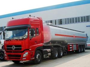 Quality dongfeng tuel tanker semir trailer with tractor , 45m3 fuel tanker truck wholesale