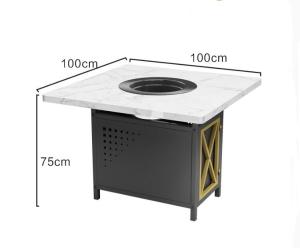 Quality Factory price electric mini marble tabletop restaurant hot pot table wholesale
