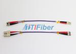 MU MTRJ Single Mode Patch Cord / Duplex Multimode Fiber Optic Cable