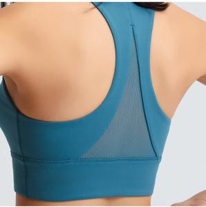 Quality New Design Removable Pads Mesh Triangle Beauty Back Womens High Support Sports Bra Top Fitness 2022 wholesale