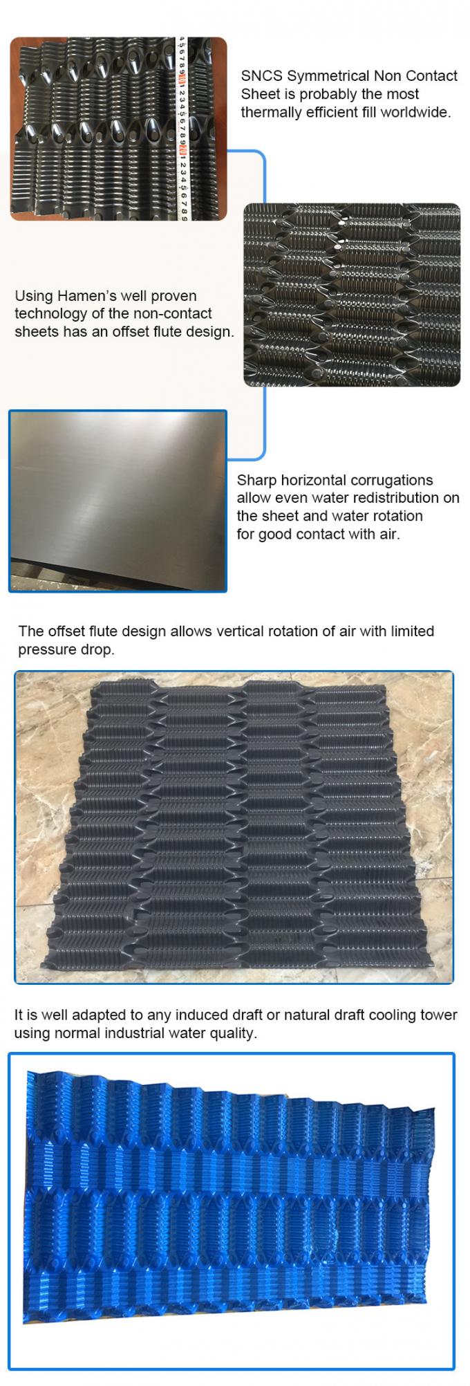 500mm Cooling Tower Fill Media Replacement Counter Flow Media PVC Fill Packs 2