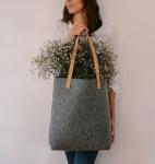 300mm Grey Felt Handbag