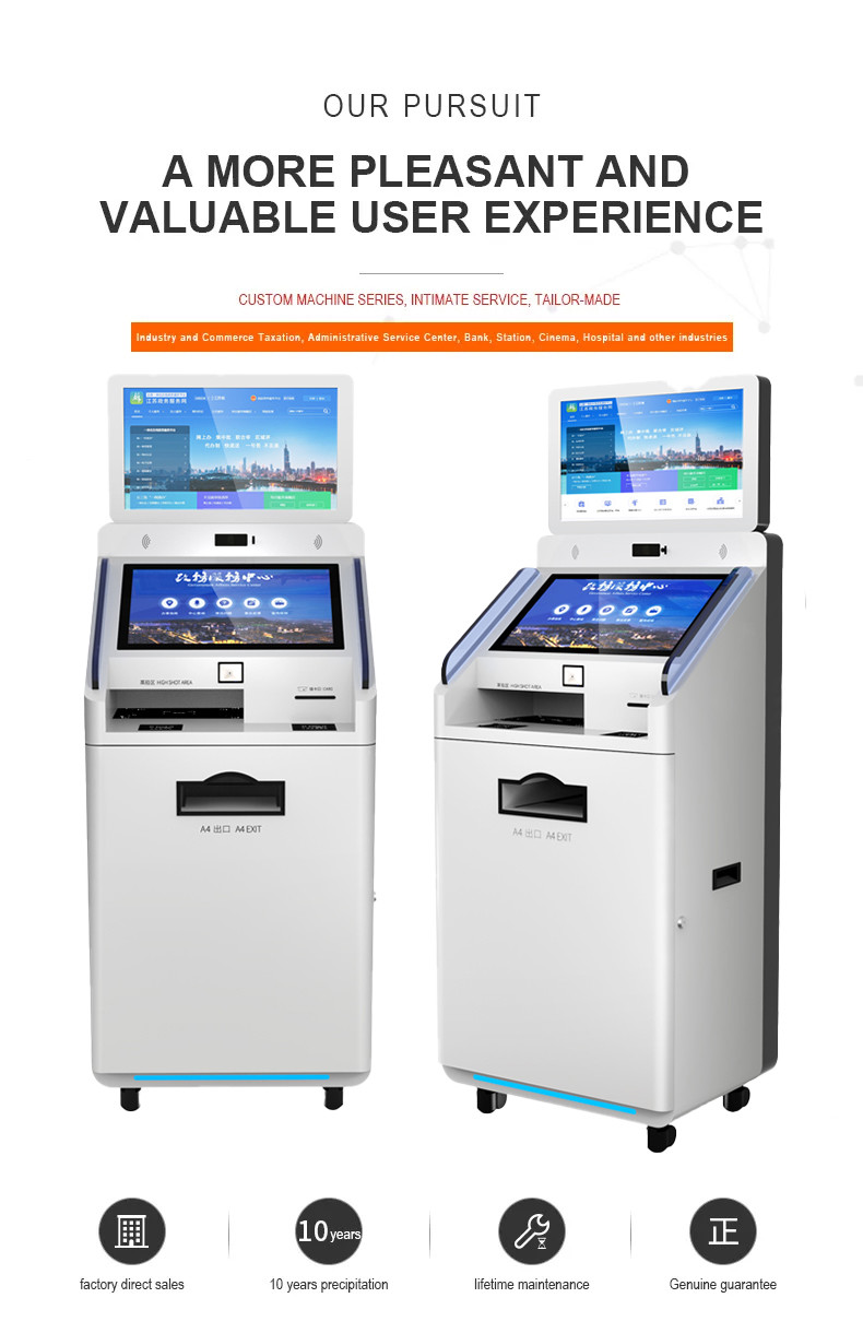Self Printing Scanner Pay Service Touch Screen Self Service Print Terminal Kiosk