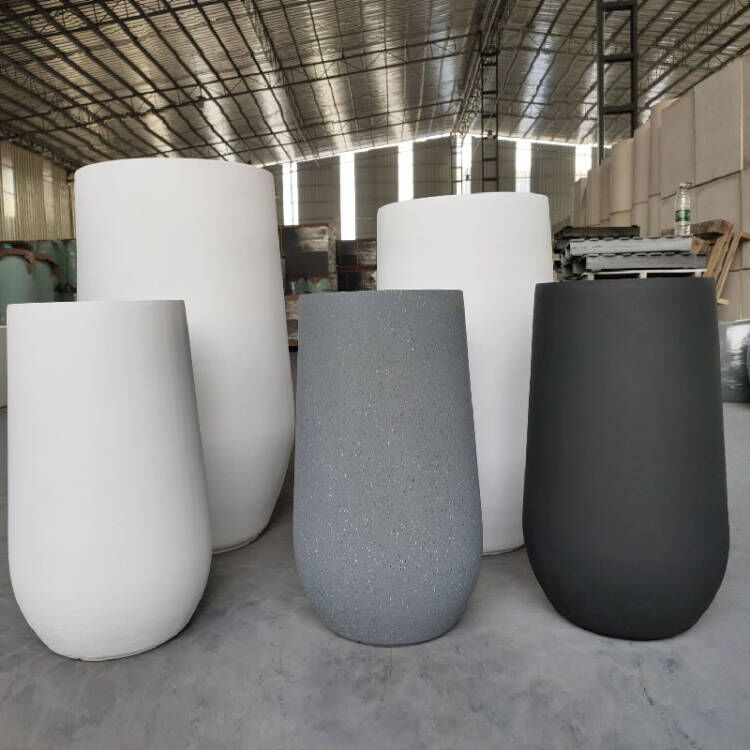 Smooth Surface Fiber Clay Planter For Business Durable And Stylish Choices