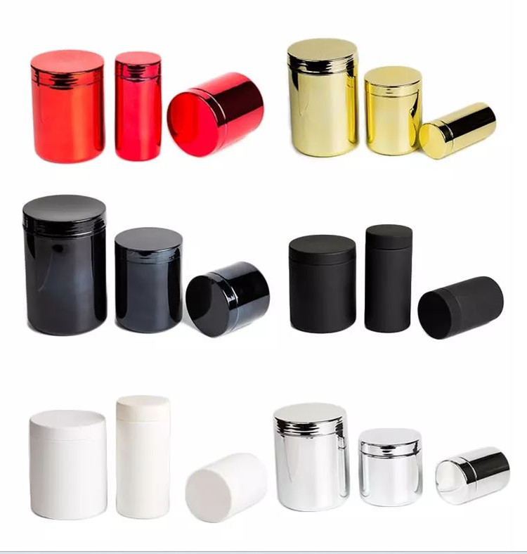 Customized Sports Nutrition Packaging Food Grade Plastic Material Silver Metalized Protein Powder Canister