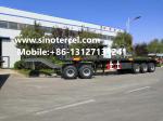 60T Semi Trailer 3 Axles Semi Flatbed Trailers Gray
