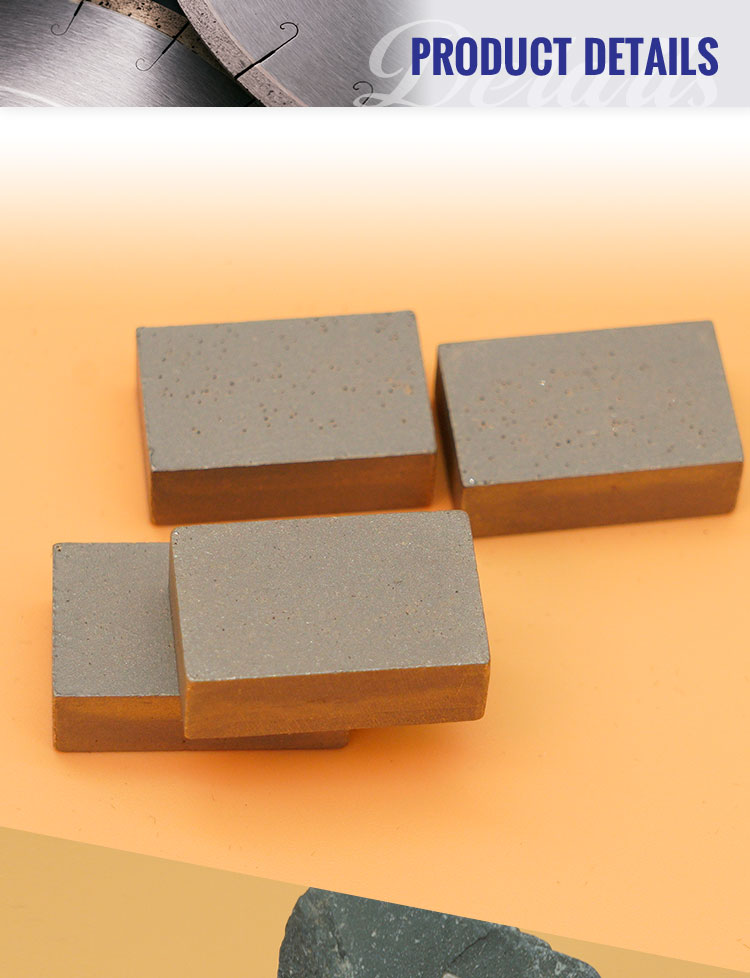 24*9*15mm Diamond Andesite Segment for Basalt Stone Cutting in Mexico and Indonesia