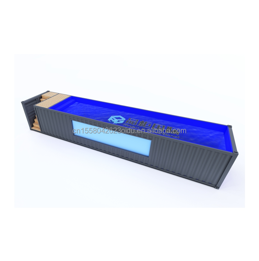 Customized Shipping Container Swimming Pool in 20ft/40ft with Wall 50/75/100mm Wave Sandwich Panel
