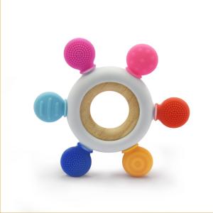 Quality BSCI Food Grade Silicone Teether EN71 BPA Free Nuby Wood wholesale