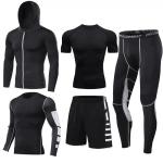 Anti Pilling Casual Jogging Suits Plain Dyed Training Sportswear Sets