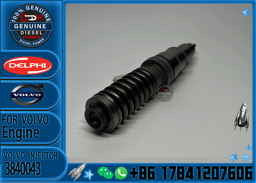 Diesel inyector Common Rail Injector Fuel Electronic Unit Injector Bebe4c06001 3840043 22027807 3587147 for Volvo Truck