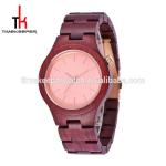Black sandal quartz movement wood watch cheap price good quality timekeeper men