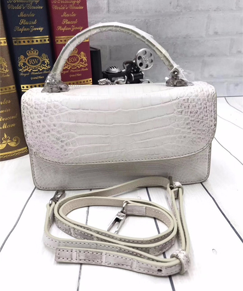 Authentic Crocodile Belly Skin Lady Small Purse Female CHIC Handbag Genuine Alligator Leather Women Cross Shoulder Bag