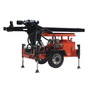 Quality 120m Depth Trailer Mounted Water Well Drilling Rigs 18.7KW Borehole Drilling Equipment wholesale