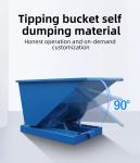 Mobile 2 Cubic Yard Self Dumping Hopper Outdoor Steel Dump Hopper