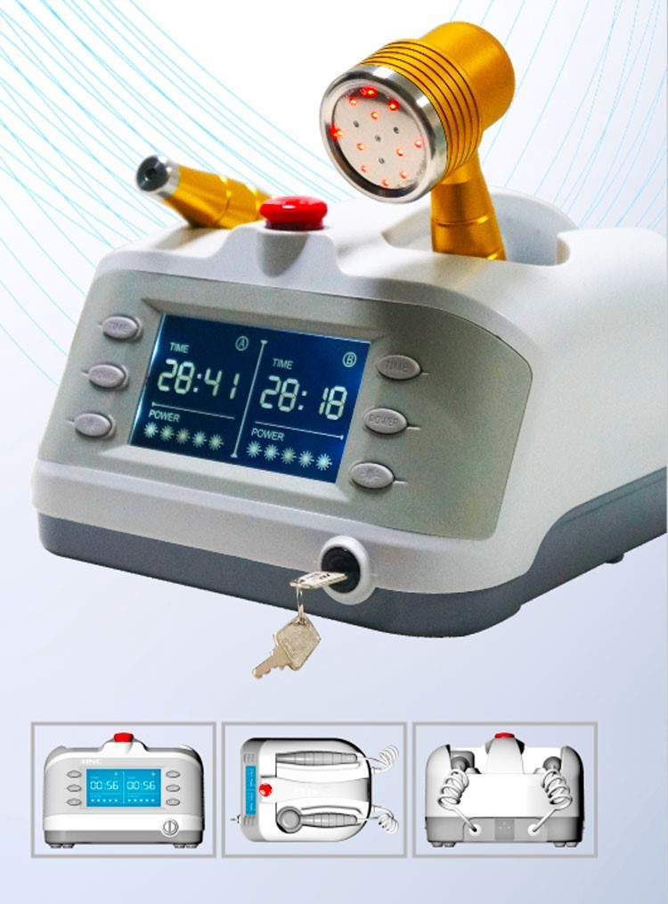 40C To 55C 2 Handles Laser Pain Relief Machine GaAlAs Semiconductor