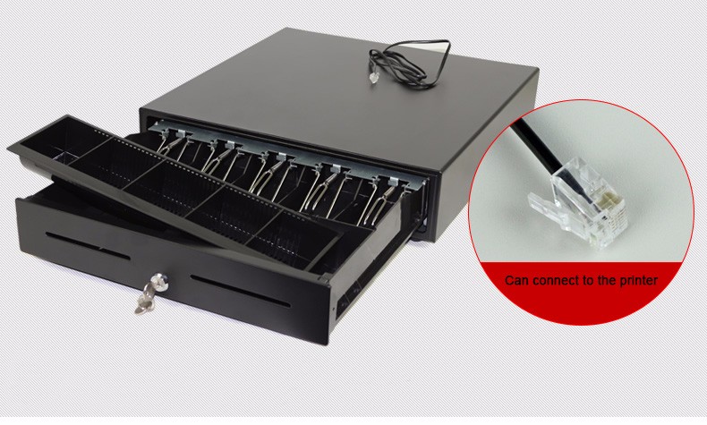 Retail Store Ball Bearing Slide POS Cash Drawer RJ11 Port Cash Tray For Shop