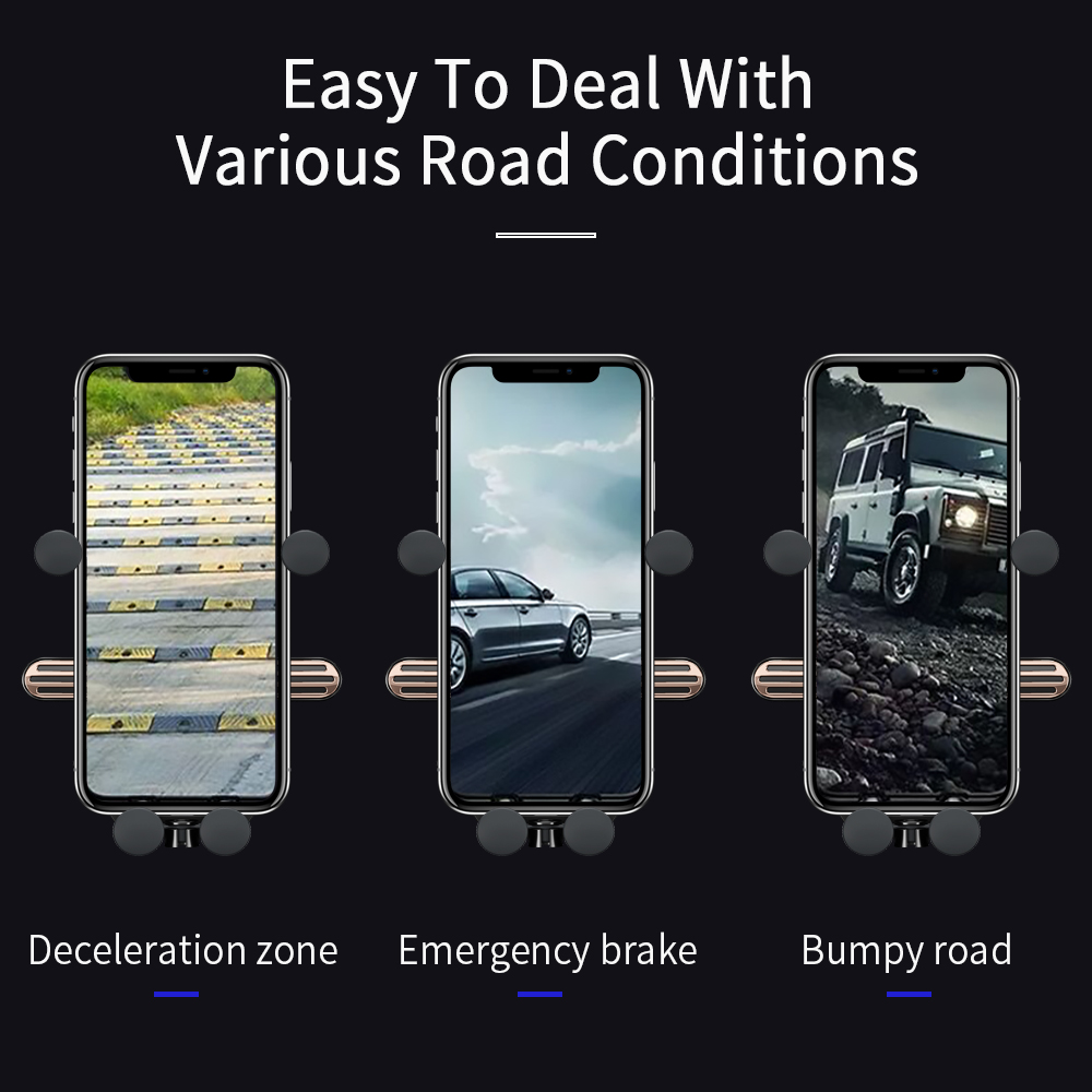 Mini Gravity Car Phone Holders For 65-88MM Mobile Phones