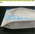 Smell Proof 7 Mil White Mylar Bags, Recycle Smell Proof Zipper Aluminum Foil Bag