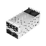 LP22BC01301 SFP+ 2x2 Cage Connector With Outer LightPipe