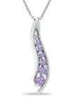 Silver Floating Solitaire Aquamarine Pendant Gift For Women Men