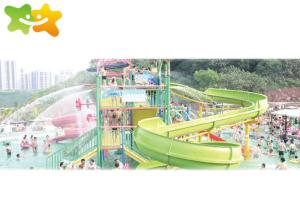 Quality Exciting Large Speed Water Slide Environmental Friendly Indoor Outdoor Application wholesale