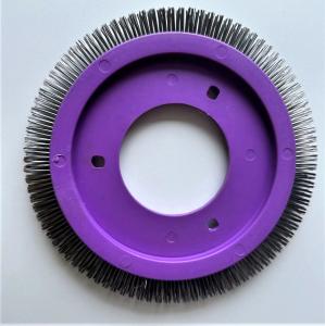 Quality Stenter Machine Parts LK Finishing Machine Brush Wheel Purple Plastic Body Stainless Steel Hair wholesale