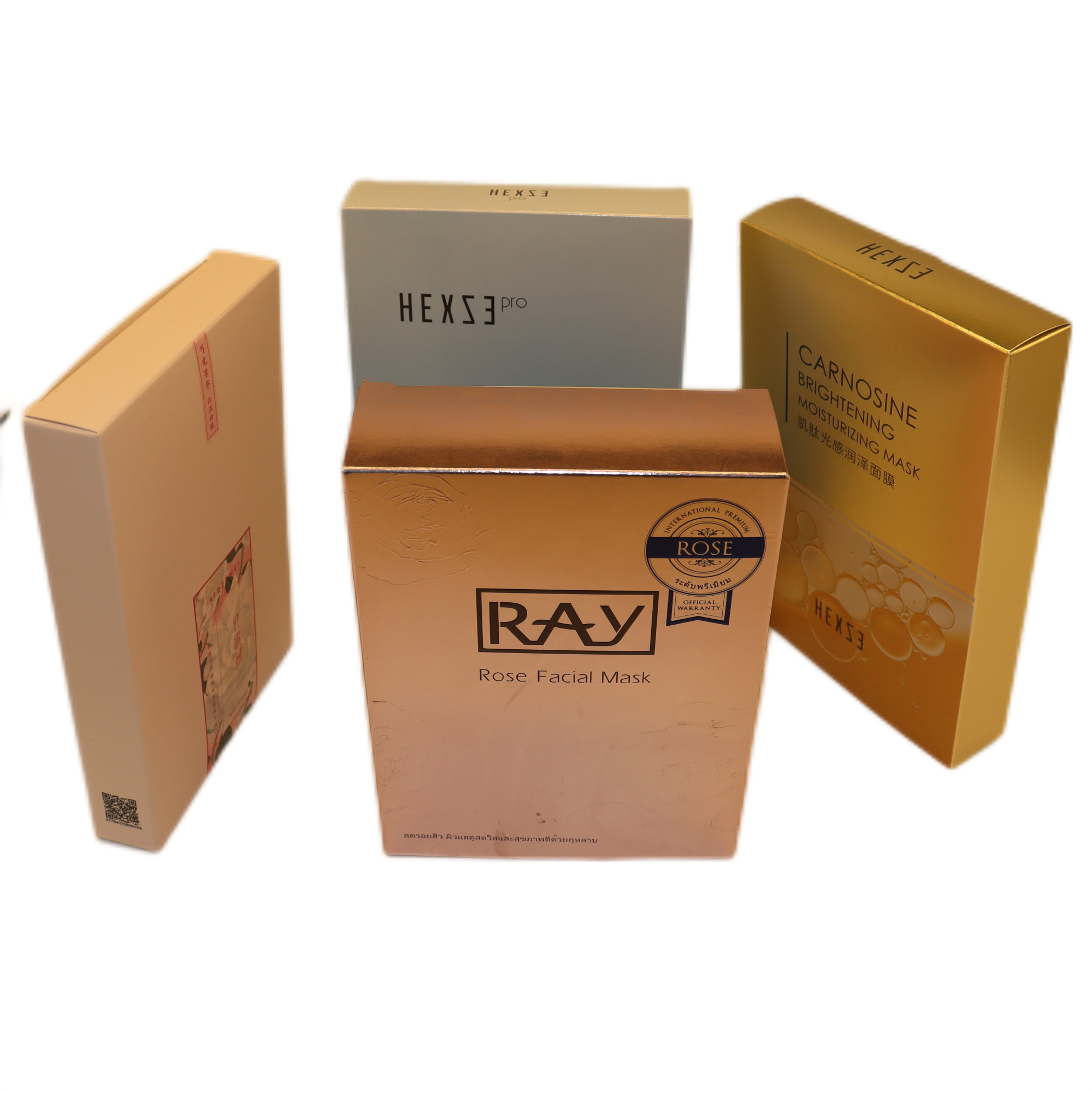 Embossing Cosmetic Packing Box CMYK Printing UV Print Art Paper Material, Beauty Care, foled box