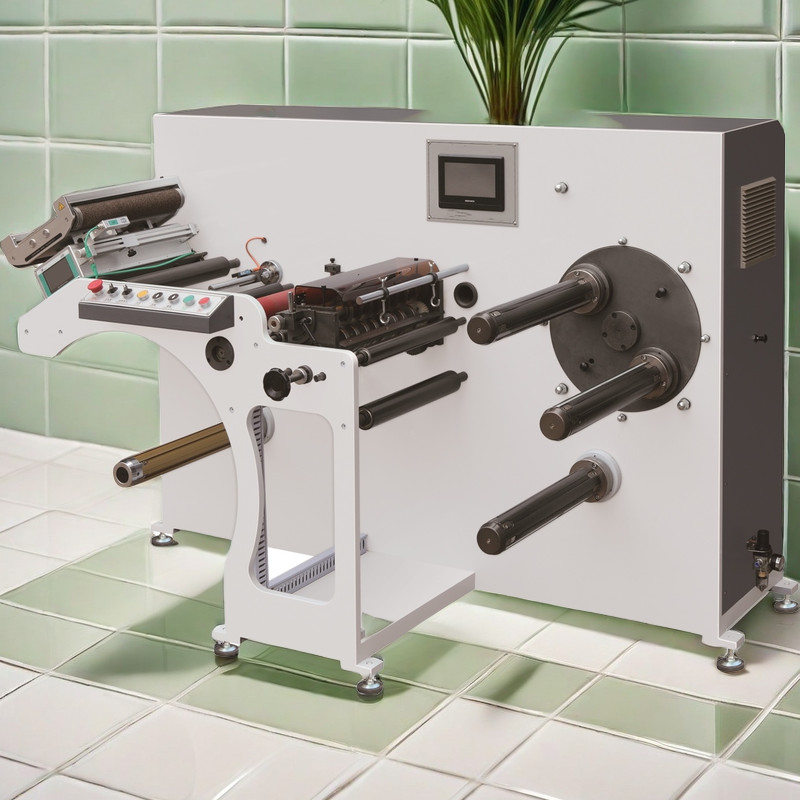 350 M/Min High Speed Label Auto Rotate Turret Slitter Rewinder Machinery EPC Full Servo Motor Sick Sensor Touch Screen