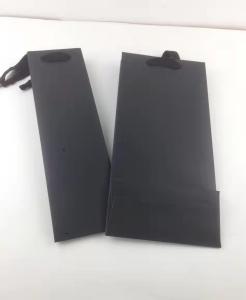 Quality 170gsm Heavy Duty Cardboard Wine Totes Matt Lamination Single Wine Bottle Bag wholesale