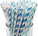 SGS Assorted Colors Party Compostable Christmas Paper Straws