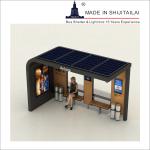 Advertising Rectangular L4000mm 5hours Solar Bus Shelter