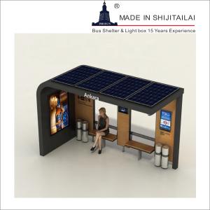 Quality Advertising Rectangular L4000mm 5hours Solar Bus Shelter wholesale