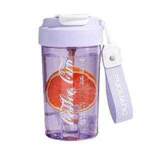 Quality Leakproof 550ml Tritan Bpa Free Water Bottle Safe Creative High Appearance Summer Single Wall Coffee Mug Bottle Multifunctional Use With Customized wholesale