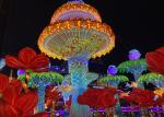 Entertainment Group Of Huge Fabric Chinese Lanterns Decorated For Outdoor Garden