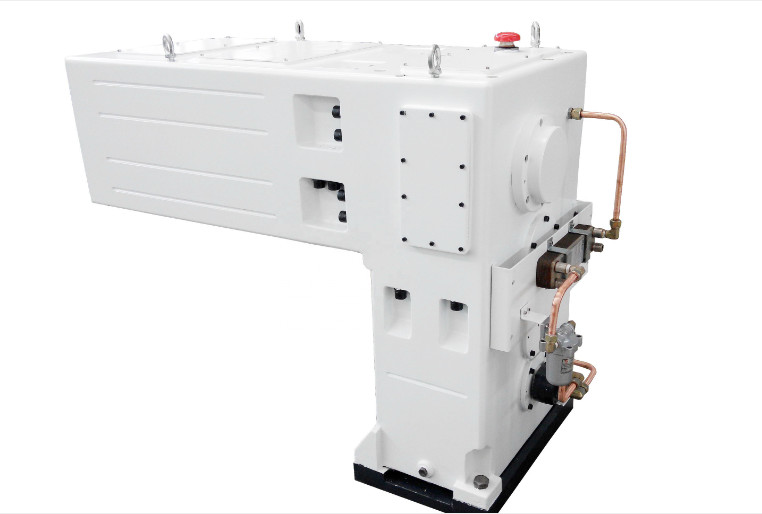 Block Type Conic Twin Screw Extruder With Vertical Type Gear Box High Torque Gear Reducer