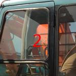 Green Tempered Hitachi Excavator Cab Glass Left Excavator Door Window Replacemen