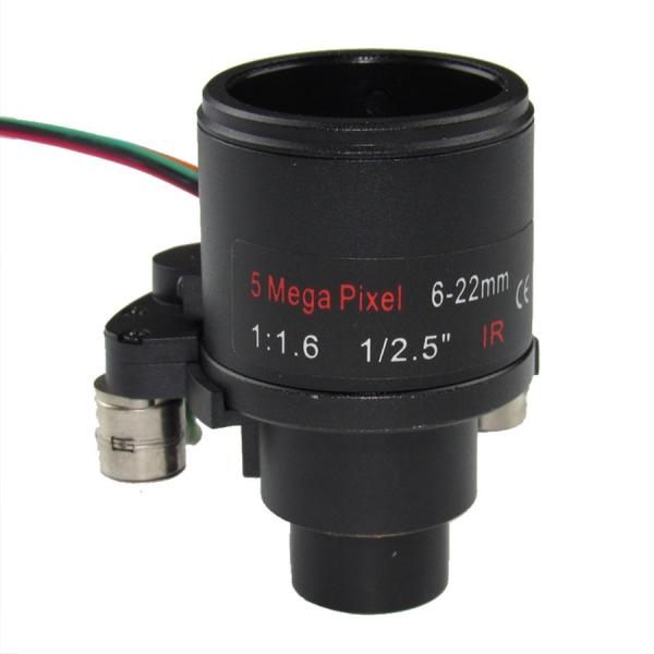 5MP Motor Vari-focal Lenses, 6-22mm surveillance lens, high resolution cctv lens
