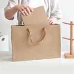 Brown Kraft Paper Shopping Bags Offset Printing Apparel Paper Bag Customized