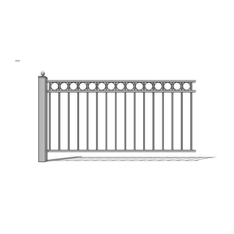 4ft Galvanized Wrought Iron Fence With Powder Coating 1.2mm-2.5mm